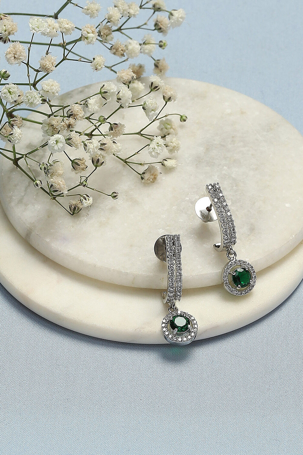 Green Brass earrings image number 0