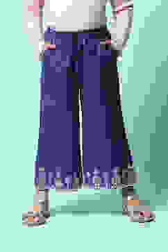 Blue Cotton Pant image number 5