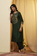 Green Viscose Blend Straight Kurta