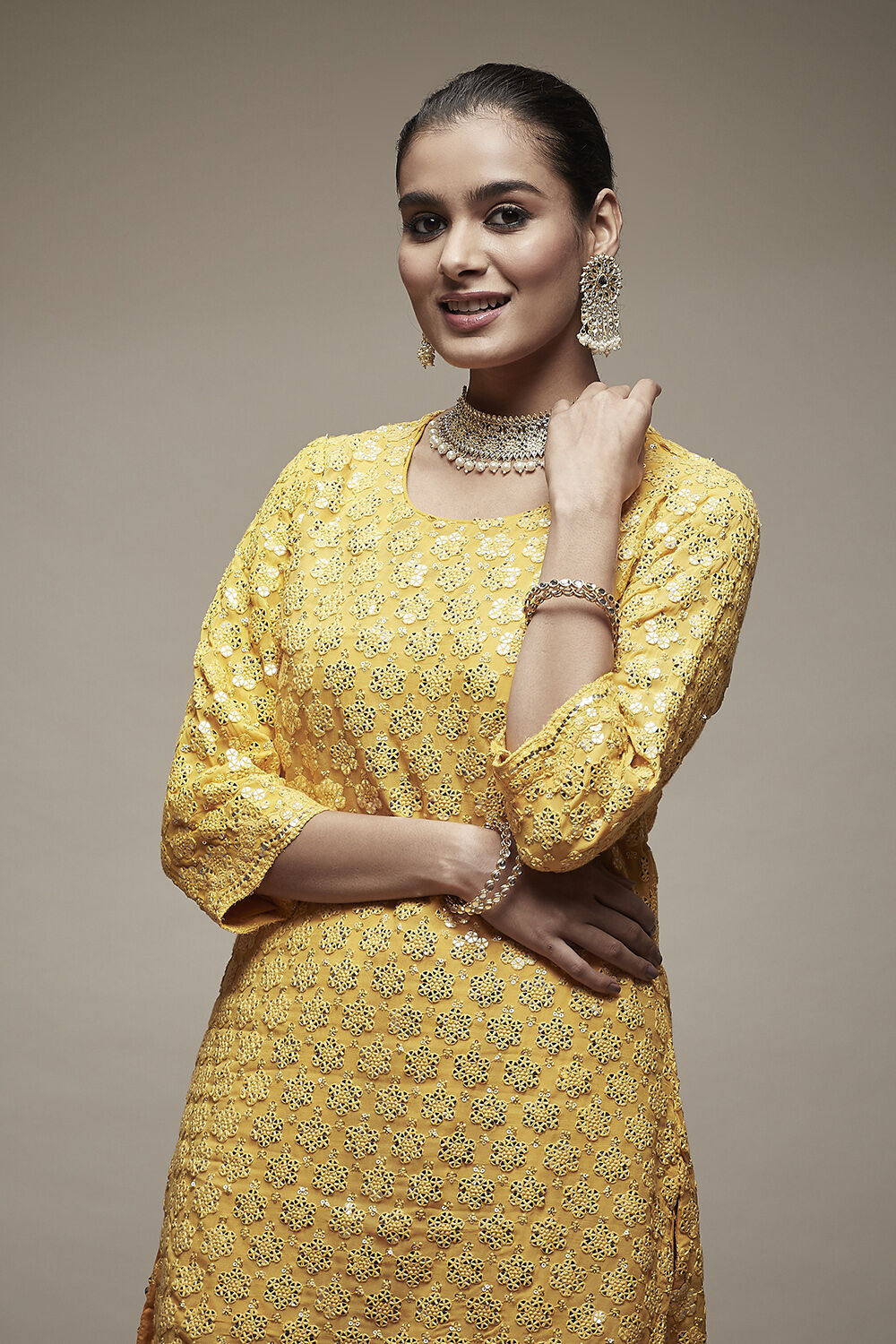 Pink Viscose Garara Suit Set image number 5