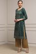 Plum LIVA Straight Printed Kurta image number 2