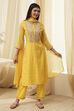 Dull Pink Embroidered Straight Suit Set image number 6