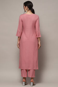Pastel Pink Rayon Unstitched Suit set image number 6