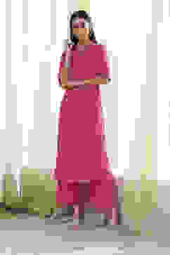 Blush Pink Straight Kurta Set image number 0