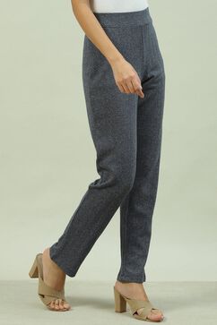 Navy Cotton Pants image number 3