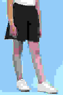 Black Cotton Shorts image number 3