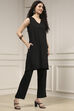 Black Viscose Rayon Straight Dyed Fusion Set image number 6
