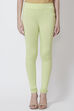 Moss Green Viscose Lycra Solid Leggings image number 3