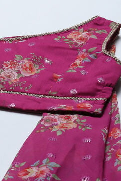 Pink Polyester Short Kurta Printed Suit Set image number 1