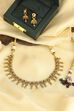 Green Gold Plated Studded Necklace Set image number 5
