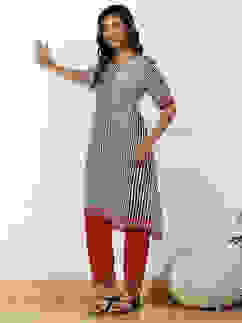 Rust Solid Mid-Rise Straight Palazzo Pants image number 0