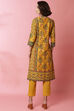 Sage Green Cotton Straight Kurta Slim Pant Suit Set image number 8