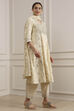 Natural White Silk Straight Yarndyed Suit Set image number 5