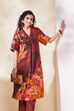 Brown Viscose Rayon A Line Kurta Pants Set image number 6