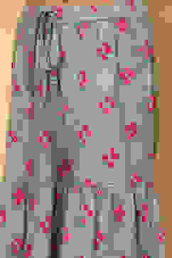 Pink Cotton Floral Printed Asymmetric Suit Set image number 2