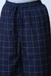 Navy Cotton Straight Kurta Palazzo Suit Set image number 3