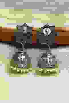 Multi Brass Jhumka image number 2