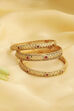 Red Gold Plated Alloy Studded Bangles image number 2