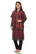Red Poly Cotton Straight Printed Kurta image number 4