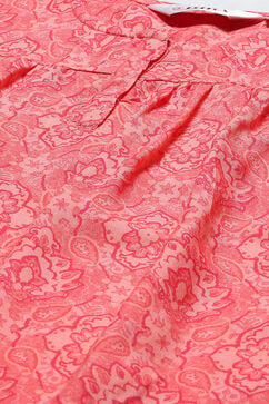 Coral Rayon Printed 2 Piece Sleepwear Set image number 1