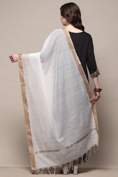 White Poly Cotton Dupatta image number 2