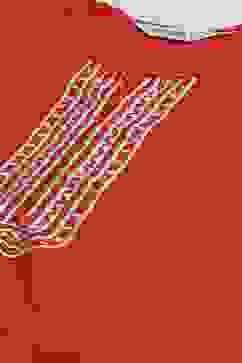 Red Cotton Solid Straight Suit Set image number 1