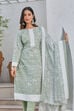 Mauve Cotton Blend Digital Print Unstitched Suit Set  image number 0