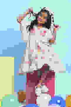 White Cotton Printed Tiered Dress image number 0