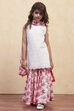 White Red Cotton Sharara Suit Set image number 6