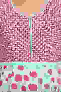 Coral And Turquoise Cotton Anarkali Suit image number 1