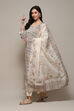 Beige Linen Handloom Unstitched Suit Set image number 1
