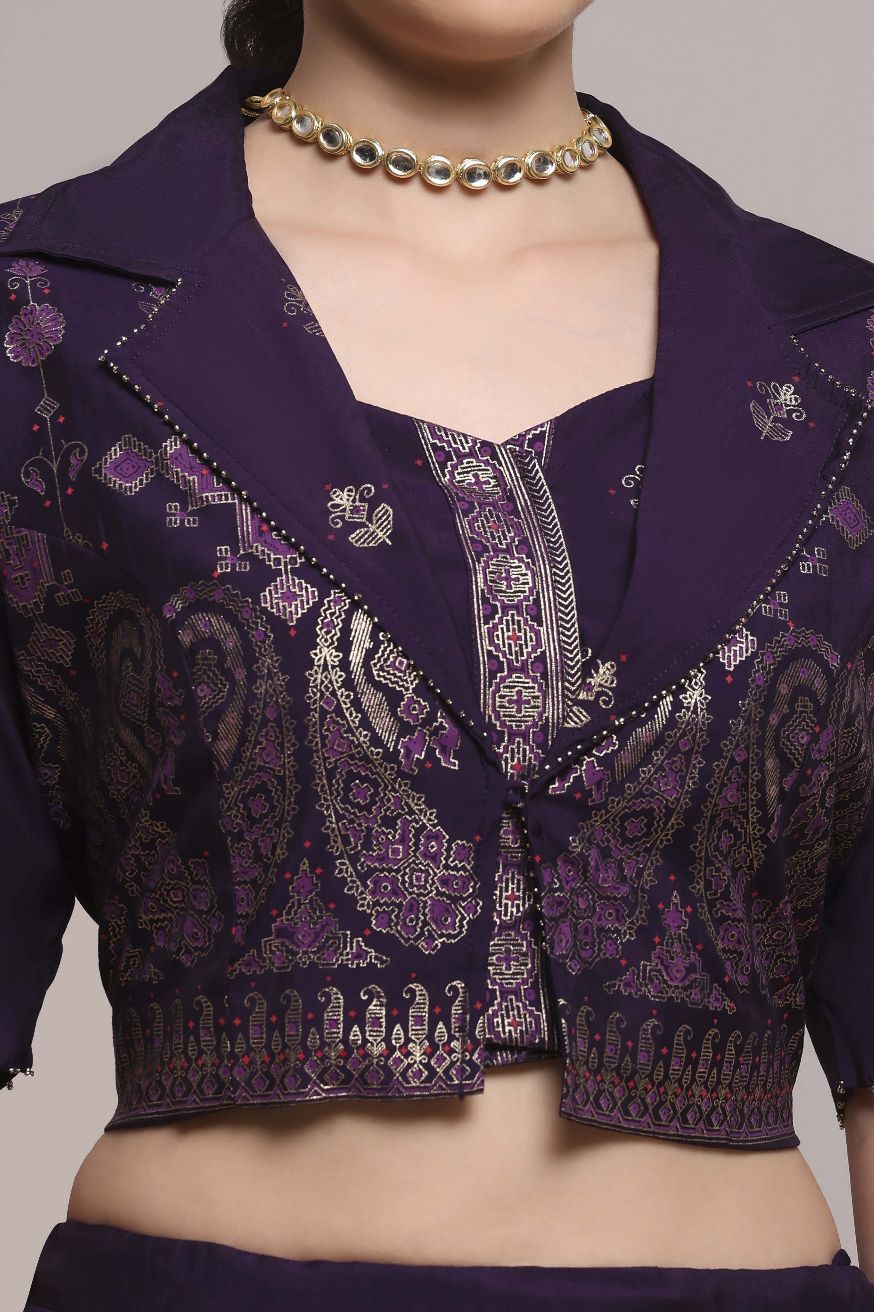 Black Viscose Rayon Regular Lehenga Set image number 1