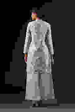 Rohit Bal Off White Cotton Silk Straight Printed Suit Set image number 4