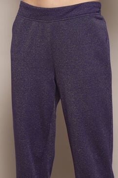 Navy & Purple Polyester Straight Yarndyed 2 Piece Set image number 2