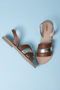Metallic Pu Sandals image number 2