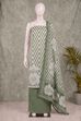 Purple Linen Contemporary Print Unstitched Suit Set image number 4