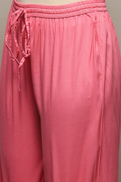 Blush Pink Polyester Straight Suit Set image number 2
