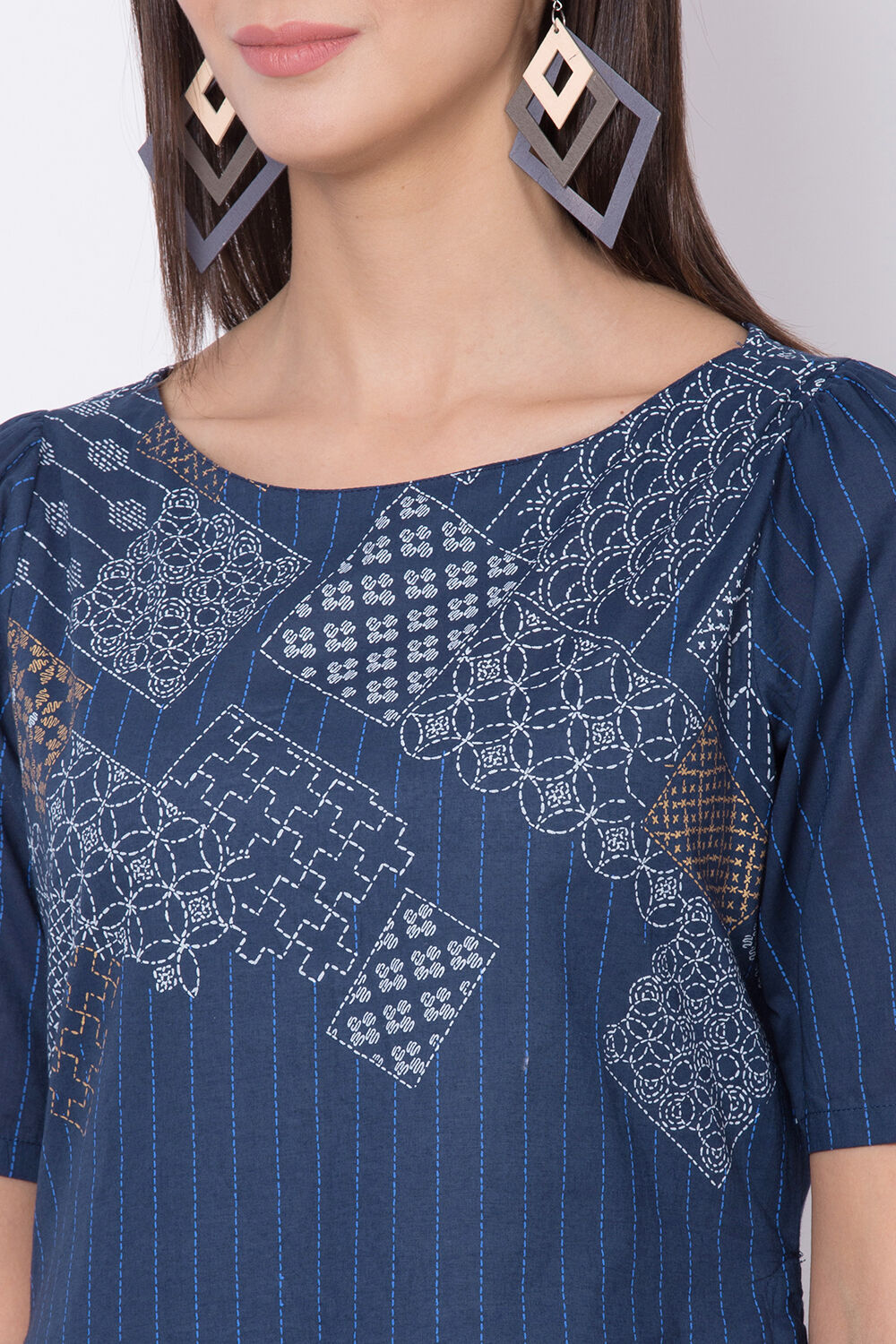 Indigo Straight Kurta image number 1