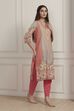 Red Cotton Straight Kurta image number 4