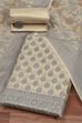 Beige Cotton Printed Embroidered Unstitched Suit Set image number 0