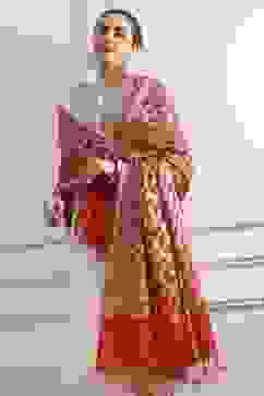 Red Polyester Yarndyed Dupatta image number 2