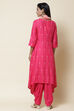 Pink Rayon Flared Kurta Salwar Suit Set image number 7