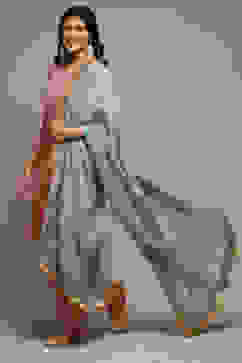 Power Pink Cotton Blend Straight Kurta Salwar Suit Set image number 0