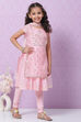 Pink Polyester Flared Printed Suit Set image number 8