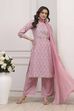 Pink Cotton Blend Straight Kurta Palazzo Suit Set
