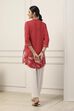 Red Viscose Rayon Straight Tunic image number 3