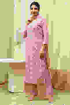 Coral Cotton Printed Unstitched Suit Set image number 4