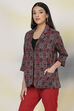 Blue Straight Art Silk Printed Jacket image number 0