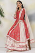 Red Poly Cotton Lehenga Set image number 0