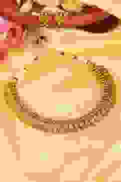 Gold Brass Necklace Set image number 0